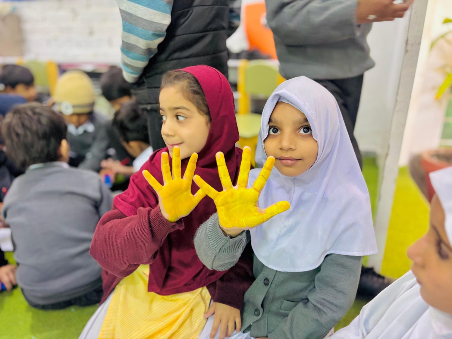 Students at the school